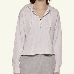 Calvin Klein Performance Women's Gray Quarter Zip Pullover Hoodie